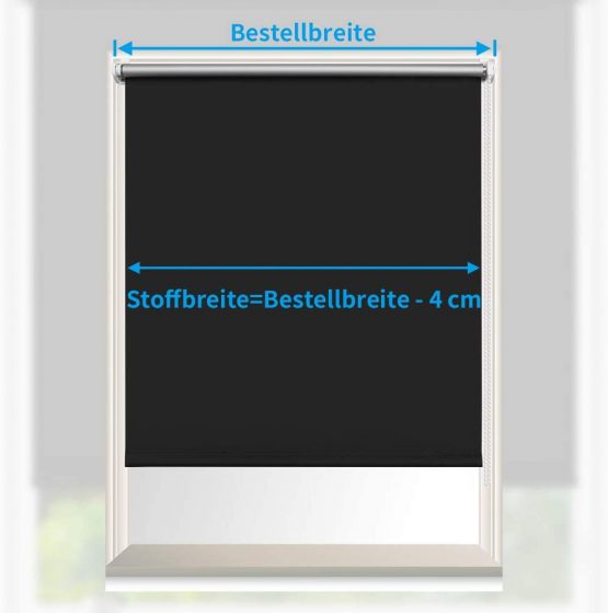Eurohome Thermo Blackout Roller Blind, Klemmfix, No Drilling, for Windows - Image 2
