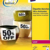 Avery L4778-20 960x Ultra-Resistant Labels 45.7 x 21.2 mm White for Laser Printers