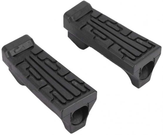 Suuonee Foot Pegs, 1 Pair Rubber Front Pedal Footrest Foot Pegs Fit for YBR 125