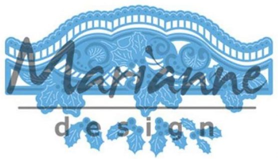 Marianne Design Creatables Petra's Christmas Border, Metal, Blue, 19.5 x 10.5 x 0.5 cm