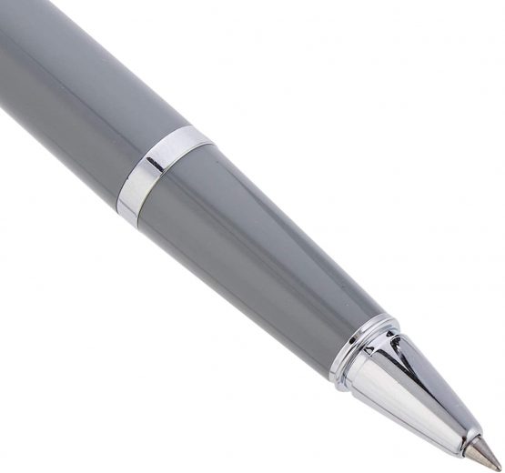 Cross Bailey Light Polished Grey Resin Rollerball Pen - Refillable Medium Gel Ink Rollerball - Image 3