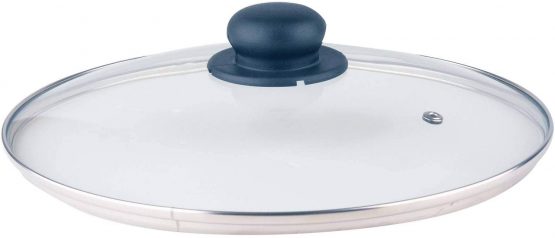 Ibili 970728 Stainless Steel Vented Silver & Black Glass Saucepan Cover Lid 28cm - Image 4