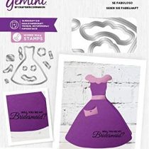 Crafter's Companion Gemini-Create a Card Metal Die Set-Be Fabulous, Silver, One Size