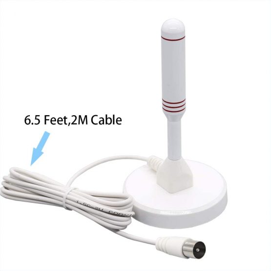 LEADSIGN Portable Indoor/Outdoor TV Aerial with Magnetic Base,High Gain Digital Antenna for VHF/UHF Signals(White) - Image 4