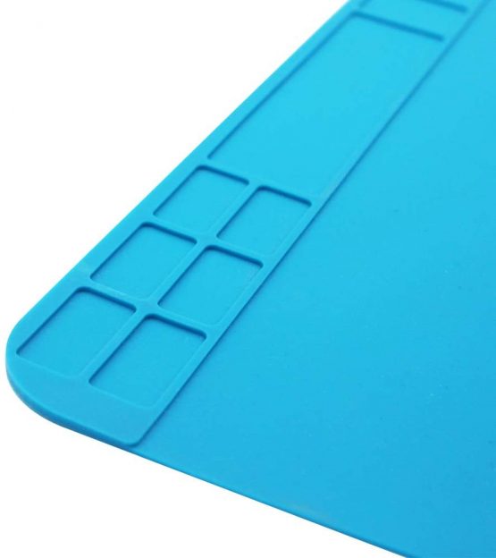 SPTwj Soldering Mat 500℃ Heat-Resistant Insulation Silicone Mat Anti Static Soldering Mat for Soldering Brazing Repair Tool Welding Padt(30cm x 20cm x 1.5mm) - Image 3