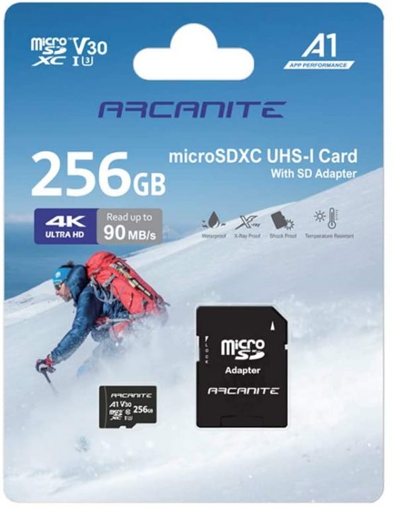 ARCANITE 256GB microSDXC Memory Card with Adapter - A1, UHS-I U3, V30, 4K, C10, Micro SD, Optimal read speeds up to 90 MB/s - Image 4