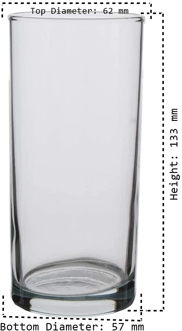 6x Clear 295ml Liberty Highball Glasses - Tall Hi Ball Glass Water Gin Juice Cocktail Drinking Glassware Tumblers Set - By LAV - Image 2