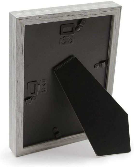 Afuly 7x5 Photo Frame Grey Wooden Deep Picture Frames with White Thick Edge for Wall Desk Decor Family Friends Gifts, 2 Pack - Image 4