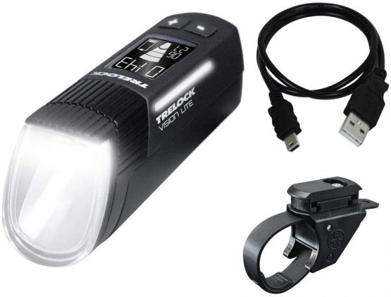 Trelock Unisex – Adult's Ls 660 Igo Vision Lite Lighting Set, Black, Standard Size