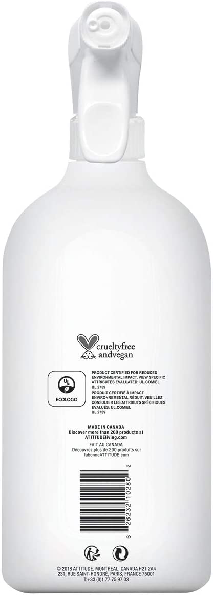 ATTITUDE Window & Mirror Cleaner, EWG Verified, Plant- & Mineral-Based, Vegan & Streak-Free Glass Spray, Citrus Zest Scent, 800 mL - Image 2
