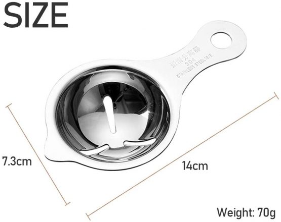Egg Separator, Stainless Steel Egg White Separator and Egg Yolk Separator Egg Divider, Egg Strainer Spoon Filter Kitchen Baking Tools - Image 2