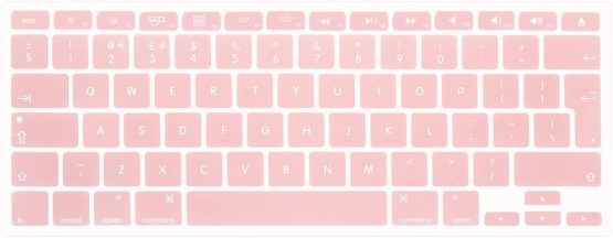 Se7enline Unique Ultra Thin Silicone Keyboard Cover Pink Keyboard Skin Protector EU Layout for All MacBook Air 13", MacBook Pro 13" 15" 17" with/without Retina Display, Rose quartz (Baby Pink) - Image 3