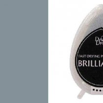 Tsukineko BD000093 3.5 x 5 cm Brilliance Pigment Starlight Stamp Pad, Silver