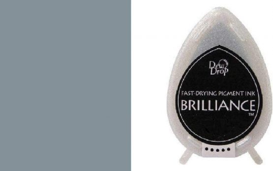Tsukineko BD000093 3.5 x 5 cm Brilliance Pigment Starlight Stamp Pad, Silver