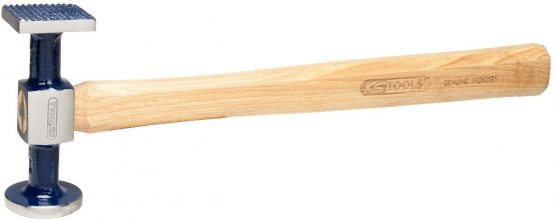 KS Tools 140.2132 Panel beaters serrated hammer, round/square, 325mm