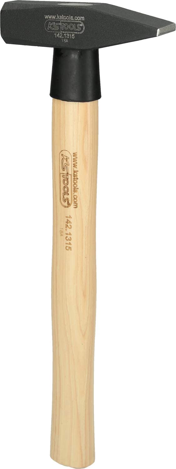 KS Tools 142.1315 Fitters Hammer, Hickory Handle, 400g, Couleur - Image 3