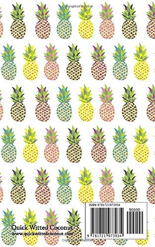 Pineapple Notebook - Ruled Pages - 5x8 - Premium (White) - Image 2