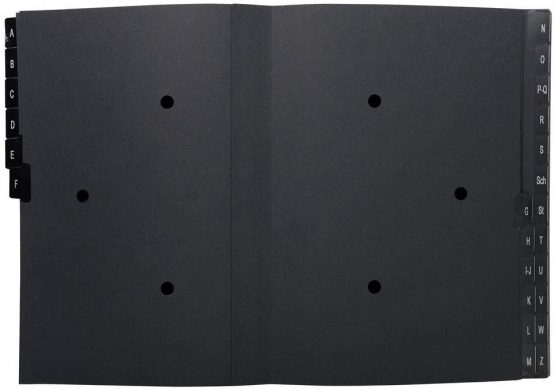 Exacompta Multipart File, A4 270 gsm, 24 Sections (labelled A-Z) - Black - Image 3