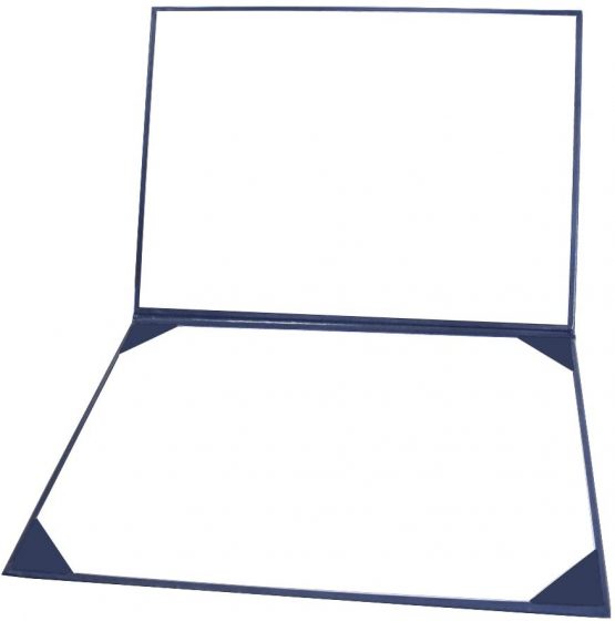 GraduatePro Graduation Certificate Holder A4 Diploma Cover Leather Document Padded Hardback Paper University Graduation Presents Navy - Image 3