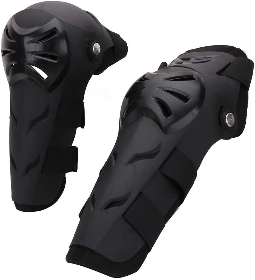 Motorcycle Knee Shin Guards & Elbow Pads Set - 4 Pcs Adjustable Knee Elbow Pads Armor Motorcycle Protective Gear For Motocross Racing Cycling(Black) - Image 3