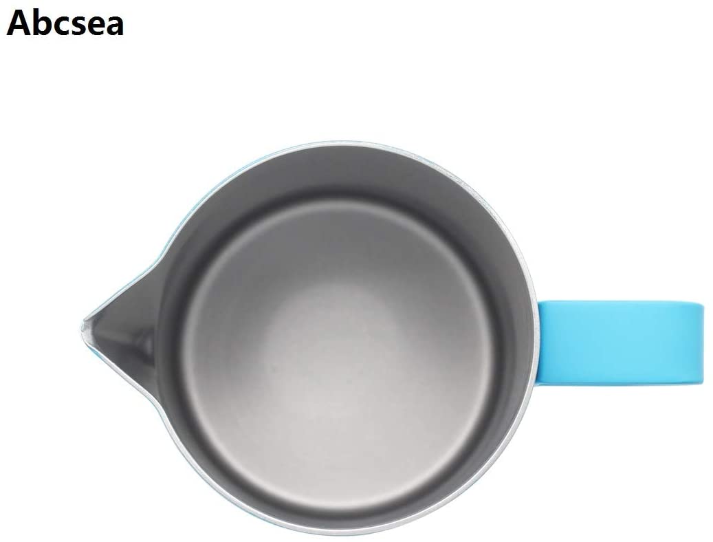 Abcsea 1 Piece Stainless Steel Milk foaming jug, Milk frother jug, Milk Frothing Pitcher jug for Coffee and Latte Art,Blue 600 ml - Image 4