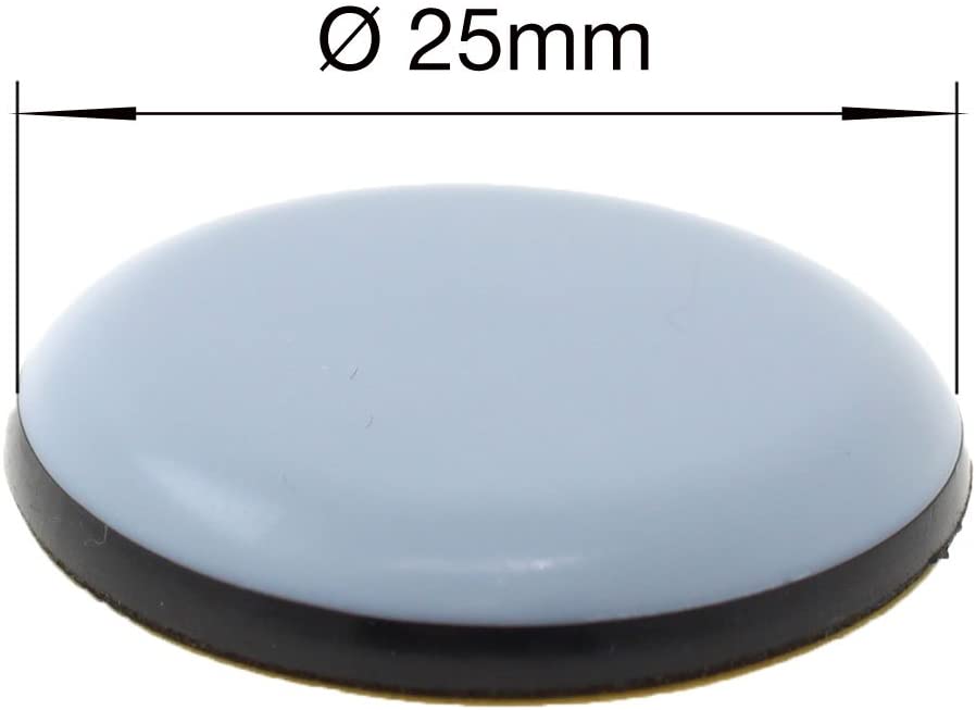Lifeswonderful - PTFE Teflon Furniture Glides - Round - Self Adhesive Sliders - Variety of Sizes (25mm, Qty 16) - Image 2