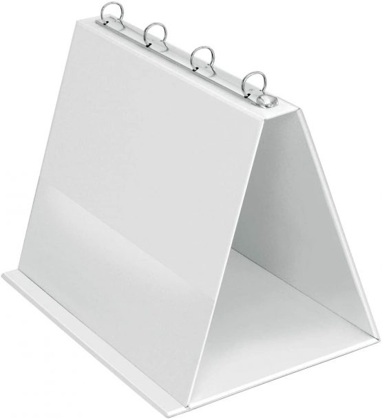VELOFLEX 1 x A4 Desk Flip Chart Presentation Flipchart Ring Binder PVC Landscape White Ref 4101090