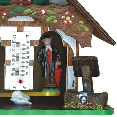 German Black Forest weather house TU 817, Brown, Green, Normal - Image 4