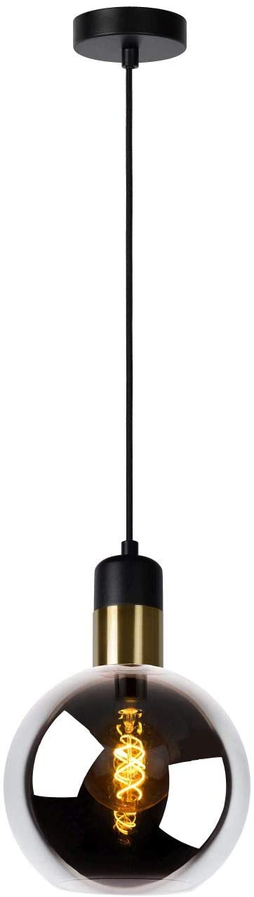 LUCIDE Julius - Pendant Light - diameter 20 cm - 1xE27 - Smoke Grey