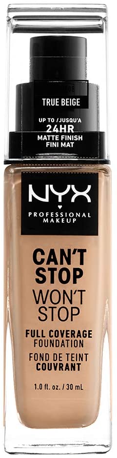 NYX Professional Makeup Can't Stop Won't Stop Full Coverage Foundation, Long Lasting, Waterproof, Vegan Formula, Matte Finish