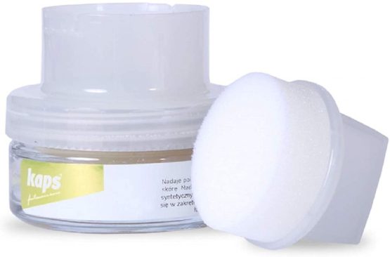 Shoe Cream with Sponge Applicator, Intensive Leather Care and Nourishing, Kaps Delicate, 70 colours
