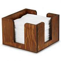 Wooden Cocktail Napkin Caddy - Bar Top Organiser to Hold up to 100 Cocktail Napkins