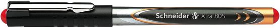 Schneider Xtra 805 Rollerball Pen with Tube Tip 0.5 mm Stainless Steel Pack of 10 Black red - Image 2