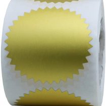 Hybsk 2" Gold Certificate Wafer Seals Labels Awards Legal Embossing Stickers (Gold)