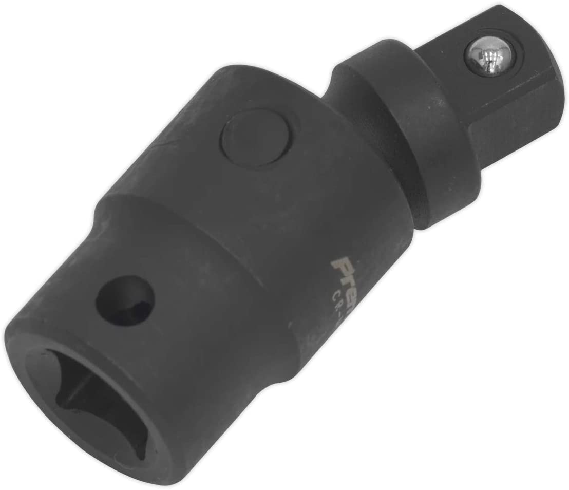 Sealey Ak5497 Impact Universal Joint 3/8Sq Drive, Black, 50mm
