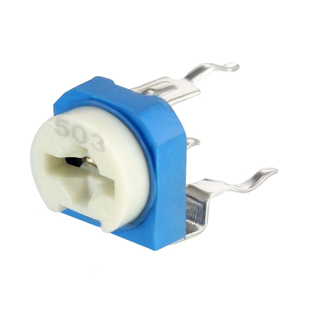 sourcing map 20 Pcs 50K Ohm Variable Resistors Top Adjustable Horizontal Cermet Potentiometer, 20Pcs-50K - Image 4