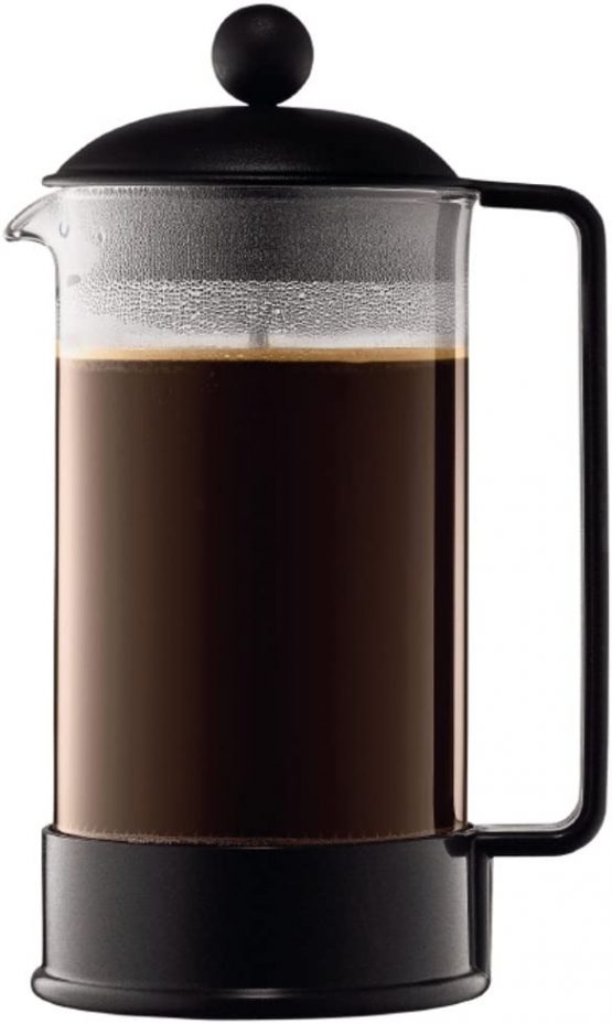 BODUM Brazil 8 Cup French Press Coffee Maker, Black, 1.0 l, 34 oz