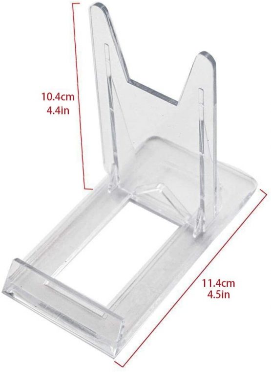 Tincogo Two Part Adjustable Clear Acrylic Plastic Display Stand Easel (set of 5) - Image 3