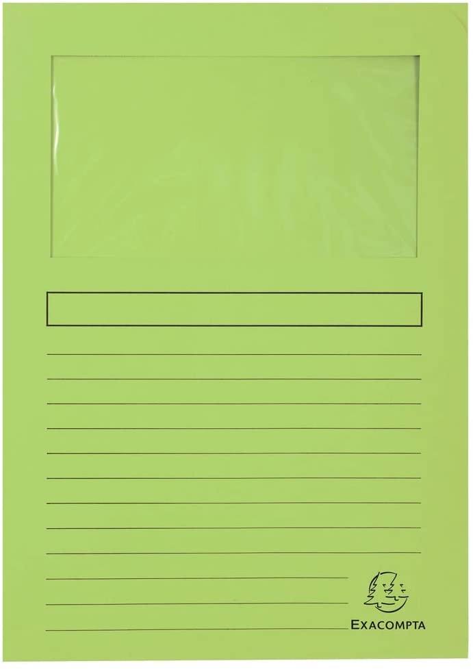 Exacompta, Ref 50107E, Forever Collection, Window Folders, 220 x 310mm in Size, Suitable for A4 Documents