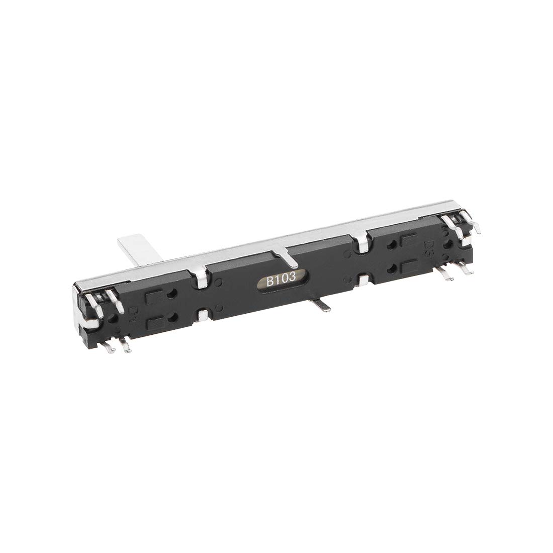 sourcing map 1pcs Fader Variable Resistors 60mm Straight Slide Potentiometer B103 10K Ohm Linear Double Potentiometers for Dimming Tuning - Image 2
