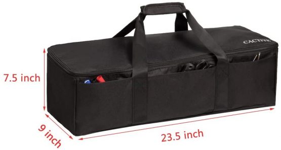 CACTIYE Carrying Bag Compatible with Cricut Explore Air and Maker, Waterproof Tote Bag Compatible with Cricut Explore Air and Supplies (Black, 1+1) - Image 3