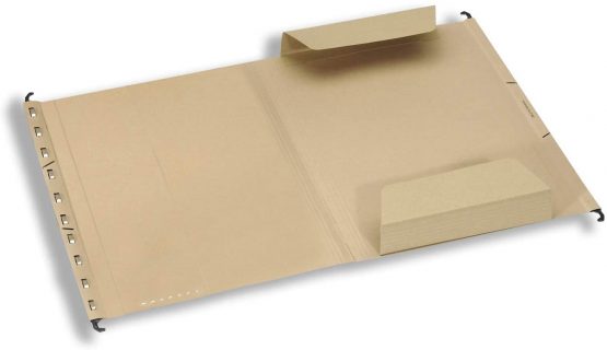 Elba Vertic Ultimate Nude 85449 Suspension File with Open Sides with 2 Flaps Pack of 25 Natural Brown - Image 4