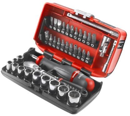 FACOM, 1/4 Inch Square Socket Set (38 Tools & Parts), RL.NANO1PB, Ratchet Wrenches, Screwdrivers and Bits