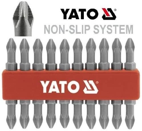YATO YT-0481 10pcs Bit Screwdriver PH2x65mm, Variety pack