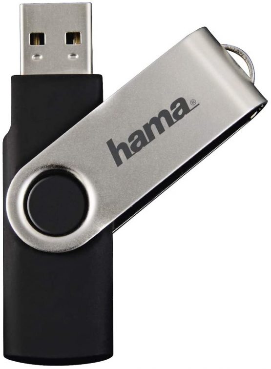Hama Rotate FlashPen, USB 2.0, 64GB, 10MB/s - Black | Silver - Image 4