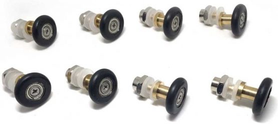 SET OF 8 SHOWER DOOR ROLLERS RUNNERS WHEELS PULLERS 25MM