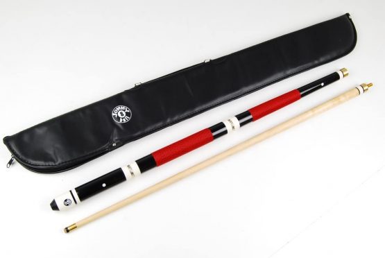 Jonny 8 Ball RED 4 Piece Hardwood Adjustable Cue & SOFT CASE - 4 x 11mm Tips - Image 2