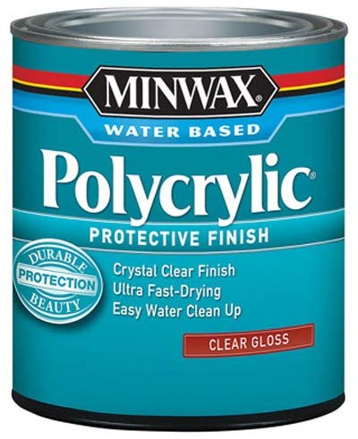 Minwax 25555 Gloss Polycrylic Protective Finishes, 1/2 Pint by Minwax, Clear, New-Half Pint