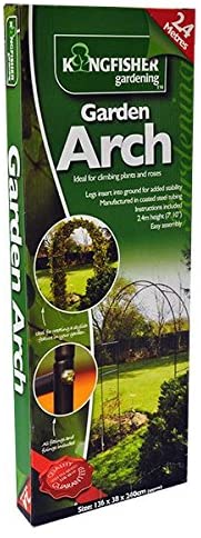 Kingfisher Self Assembly Garden Arch For Climbing Plants & Roses, Black, 136x38x240 cm - Image 2