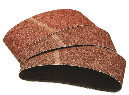 wolfcraft 3 Fabric Sanding Belts 76 x 457 mm, Grain 40 I 1890000, Rot